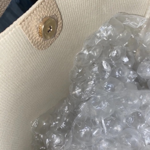 Ulta Beauty pebbled faux leather light brown tan shoulder tote bag NWT - Picture 14 of 16